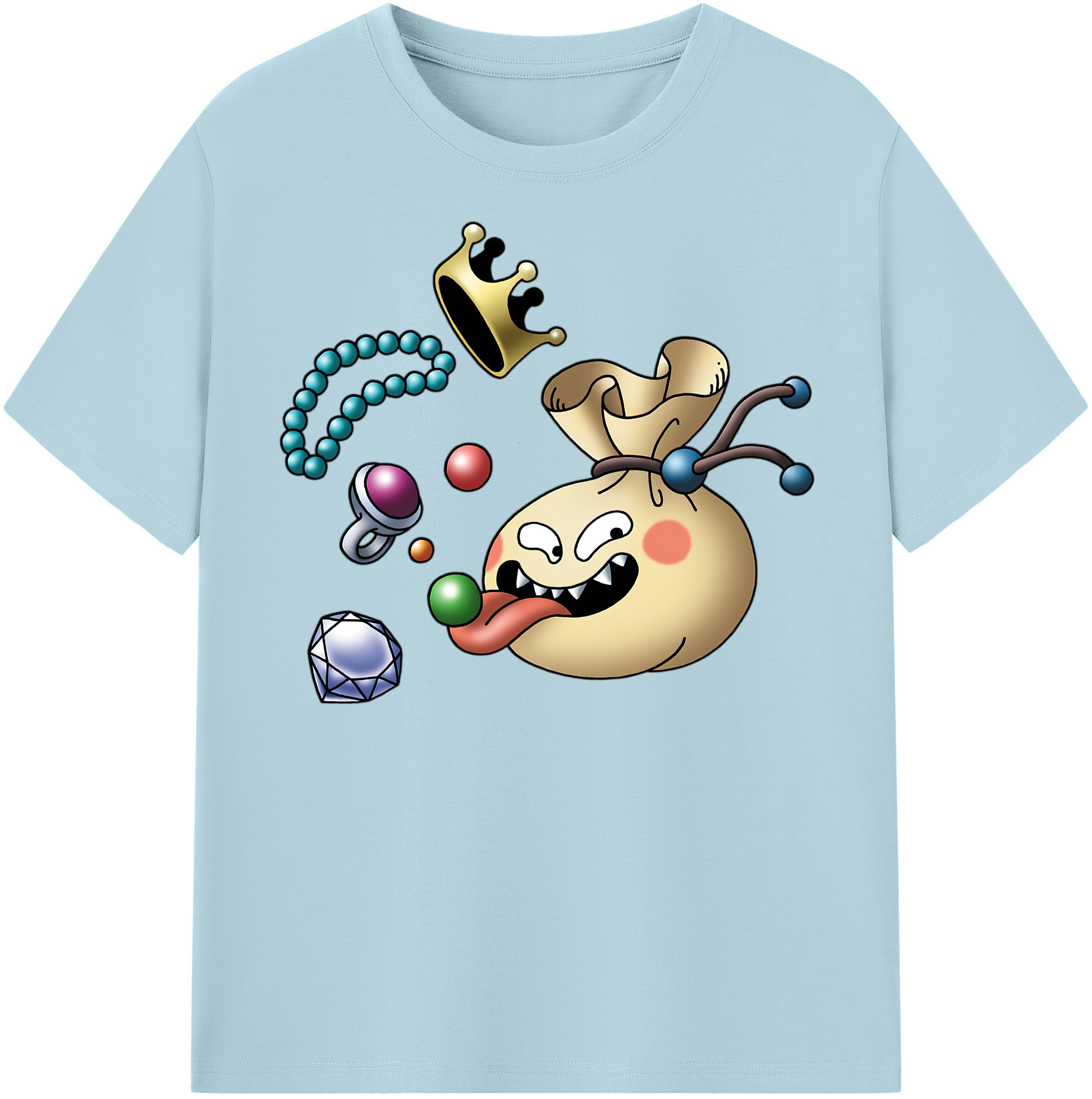 （画像用） ドラゴンクエスト Doragon Kuesuto Dragon Quest 綿100％半袖Tシャツ（フロントプリント）